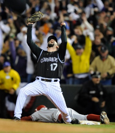 Rockies vs Diamondbacks Game 4 of the NLCS at Coors Field.